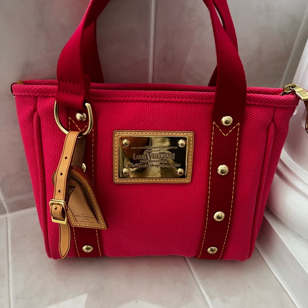 Louis Vuitton Pink Canvas Antigua Cabas PM